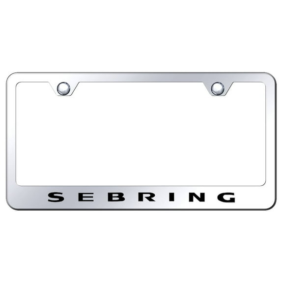 Chrysler Sebring Laser Etched Logo Stainless Steel License Plate Frame (Chrome)