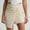 Beige, variant on Baqcunre Skirts for Women Women's High Waist Cotton Short Skirt New Solid Color Zipper Irregular Half Skirt Mini Skirt Women's Skirts Beige L(Hot)