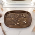 thumbnail image 4 of Wooden Coffee Table Tray Platter for Snacks and Fruit, Brown Decorative Serving Tray for Home Storage and Organization, 4 of 7