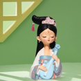 thumbnail image 3 of Muñeca china antigua de 6,7 pulgada estatua de Hanfu, coleccionable de resina de escritorio hogar, decoración Gloria muñeca china, 3 of 9