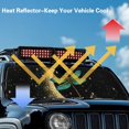 thumbnail image 7 of Pensura Windshield Sunshade Compatible with Jeep Wrangler Rubicon Sahara TJ JK JKU 2 Door & 4 Door, Moon Dragonfly Car Windshield Sun Shade Blocks Sunlight Heat UV Rays, 7 of 7