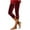 Wine, variant on tarylea Capri Pants for Women Velour Slim Fitted Elastic Waist Pants Solid Color Eyelet Dressy Pants Casual Comfy Stretch Dailywear Pants