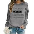 thumbnail image 4 of WEAIXIMIUNG Chandails d'Automne pour Femmes Grande Taille Femmes Décontracté Manches Longues Léger Col Rond Chandails Graphique de Football Imprimé Chandail Chandails Blouse Haut, 4 of 4