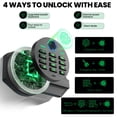 thumbnail image 4 of 7.0 Cu ft Large Safe Box Fireproof Waterproof, Biological fingerprint Home Safe with Deposit Slot & Dual Alarm System, Money Safe With Mute Function and LED Light, Security Box for Money Valuables, 4 of 9
