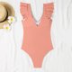 thumbnail image 3 of Traje de baño de una pieza para mujer, conjuntos de bikini para mujer, mono deportivo extragrande para mujer, traje de surf, traje de baño de color liso sin mangas con protección solar., 3 of 6