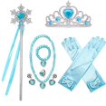 thumbnail image 1 of Niños niña Frozen reina princesa diadema Elsa corona varita guantes collar pendientes horquilla conjunto niña accesorios Gao Jinjia LED, 1 of 2