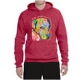 thumbnail image 3 of Neon Lab Dog Lover Shirt | Labrador Dogs Speak To Those Who Listen | Dean Russo Art Animal Lover Unisex Hoodie Sweatshirt, Vintage Heather Red, Large, 3 of 6