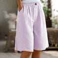 thumbnail image 2 of Zedker Skirt for Womens 2026 Summer Retro High Waist Below Knee Length Flared Skirts Purple XL, 2 of 10