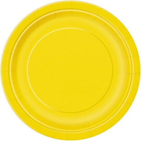 9" Yellow Dinner Plates, 16pk