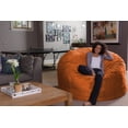 thumbnail image 3 of Sofa Sack Bean Bag Chair, Memory Foam Lounger with Microsuede Cover, Kids, Adults, 6 ft, Tangerine, 3 of 5