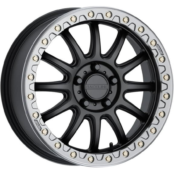 Raceline Alpha Beadlock 17x7 UTV Wheel - Black/Gunmetal (5x4.5) 40mm