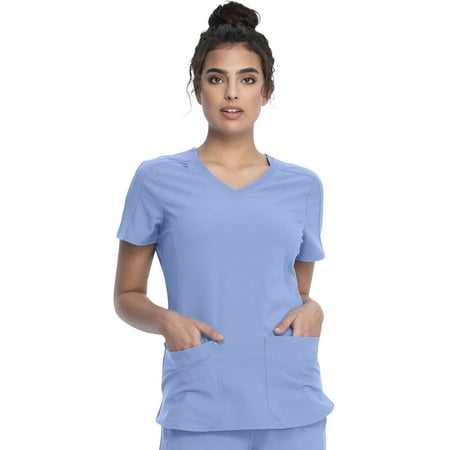 

Cherokee Katie Duke Women Medical Scrubs Top V-Neck CKK817 S Ciel Blue