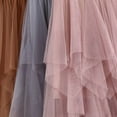 thumbnail image 6 of Fashion Elastic High Waist Long Tulle Skirt Women Irregular Hem Mesh Tutu Skirt Party Skirt Pink, 6 of 6