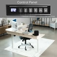 thumbnail image 6 of VIVO 2-Tier Electric 63" x 55" Corner Desk, Light Wood Table Top, White Frame, 6 of 8