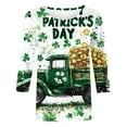 thumbnail image 5 of successthop St Patricks Day 3/4 Length Sleeve Womens Tops Green Plus Size Round Neck Polyester Casual St. Patricks Day Blouse Tops for Irish Themed Gifts L, 5 of 5
