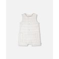 thumbnail image 1 of Cotton Striped Romper White And Grey Stripes, 1 of 3