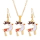 thumbnail image 3 of Conjunto de collar y pendientes navideños para mujer. Conjunto de joyería navideña. Alce, 3 of 9