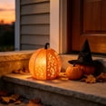 thumbnail image 7 of Halloween LED Pumpkin Lantern with Dancing Skeleton Cutouts Light Projecting Jack O Lantern Ornament For Indoor Outdoor Party Yard Decor, 7 of 7