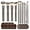 10 brushes +10 Powder puff, variant on 10 Piece Black brown Makeup Brushes - Wooden Handle with Soft Synthetic Bristles,for Face & Eye Makeup|Professional Makeup Brushes set for Women & Girls|