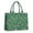 Green Christmas Santa, variant on Large Capacity Tote Bag,Green Christmas Tree and Snow Pattern Handbag Fashion Luxury Tote Bag,15.7"x13"x 5.1" Inches,Laptop Compatible