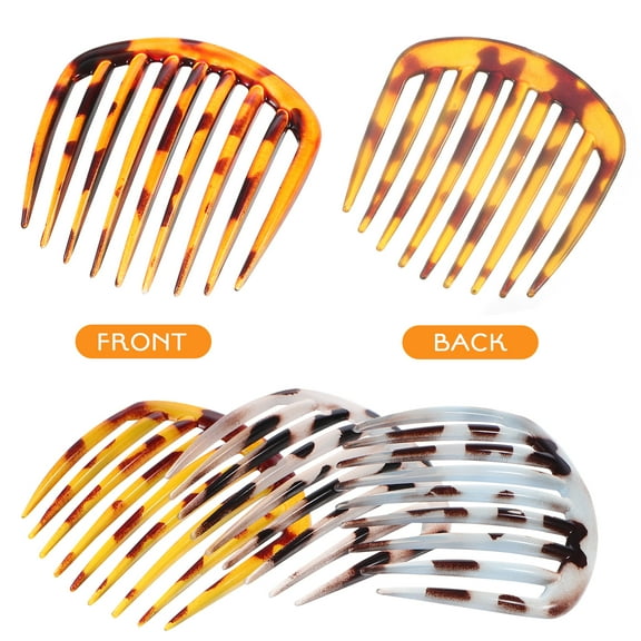 OUNONA Set of 8 French Hair Side Combs, Small Decorative Hair Clips and Accessories for Women and Girls Styling