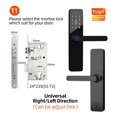thumbnail image 2 of Door Lock, Tuya Bluethooth Biometric Fingerprint Electronic Lock RFID Card Remote Unlocking Smart Door Lock ,Easy to Install, 2 of 7