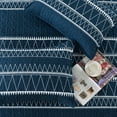 thumbnail image 6 of Andency Quilts for King Bed, 3 Pieces Navy Blue Soft Lightweight Boho Striped Bedspreads for King Size Beds, All Seasons Reversible Coverlet Bedding Sets(106"x 96" Quilt & 2 Pillowcases), 6 of 8