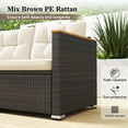 thumbnail image 2 of Gymax 3-Seat Patio Couch Sofa PE Rattan Wicker Loveseat Furniture Set Outdoor, 2 of 6