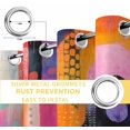 thumbnail image 6 of Colorful Geometric Blackout Curtains for Bedroom/Living Room, Thermal Insulated Kitchen Curtains, Contemporary Abstract Color Block Grommet Darkening Window Treatment Drapes 52"x63"x2, 6 of 8