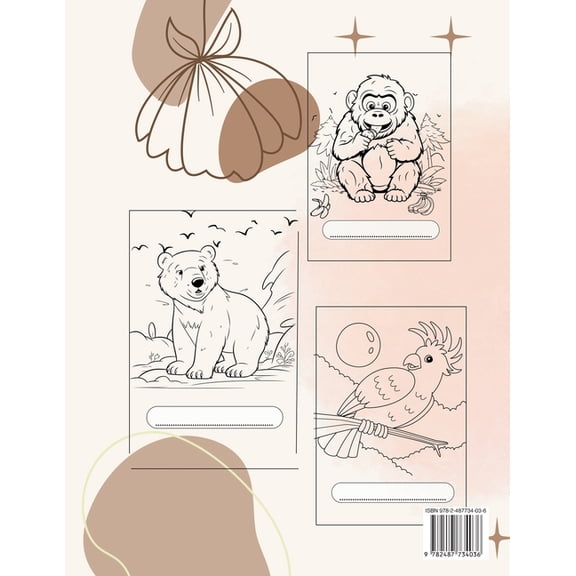 Jungles .Animal Coloring Book, (Paperback)