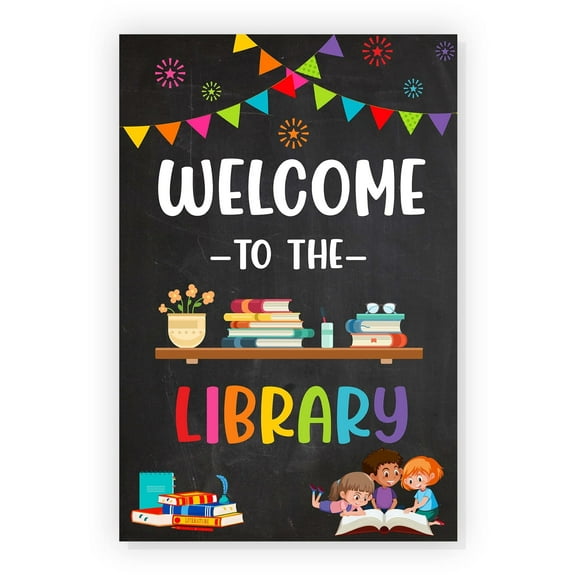 Welcome to The Library Poster - Colorful Reading Posters for Classroom Decoration - Educational Poster