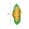 thumbnail image 3 of Soumake 25Cm Stuffed Pea Toy Soft Plush Elastic Cartoon Zipper Closure Smiling Face Filled Plant Doll Kids Boys Girls Companion Pillow Toy Sofa Bedroom Decoration Doll Practical, 3 of 8