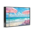 thumbnail image 3 of Stupell Industries Pink Paradise Beach Umbrellas Black Framed Giclee Art, design by LSR Design Studio, 20 x 30, 3 of 8