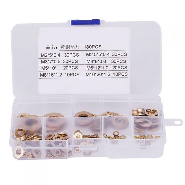 Flat Washers, Flat Washer Assortment Kit Flat Washer, Flat Washer Assortment Home For Paper Fasteners Office For Brads