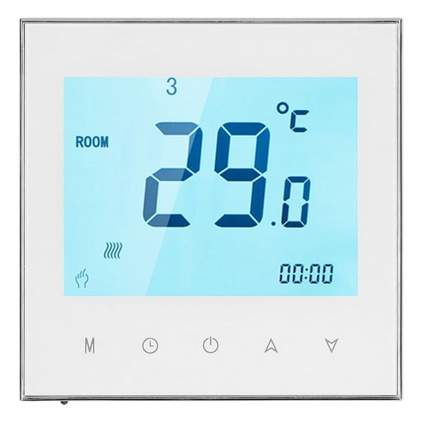 Bearachild Controlador de temperatura con Control de voz WiFi de estilo europeo de 86 tipos, termostato inteligente Compatible con la aplicación Tuya para Electrodomésticos Blanco Bearachild HA027957-01