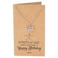 thumbnail image 5 of Quan Jewelry Om Lotus Flower Pendant Necklace with Greeting Card, Best Birthday Gift for Women, 5 of 6