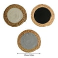 thumbnail image 4 of Cateissary Mantel de redonda, posavasos, mantel de aislamiento tejido de paja, trenzado de ratán, estilo nórdico, hogar, cocina, línea de luz Type2 NO2, 4 of 6