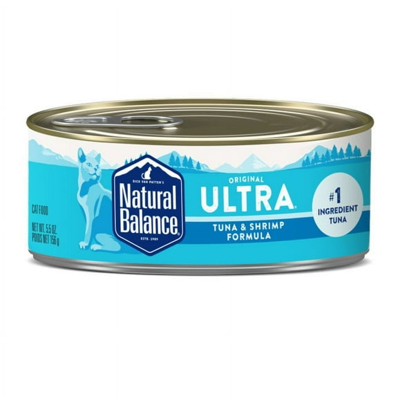 Natural Balance Pet Foods Ultra Premium Wet Cat Food Tuna w/Shrimp, 5.5 oz