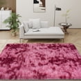 thumbnail image 2 of Janvonne 5x7 Fluffy Area Rug for Bedroom, Modern Shaggy Carpets Fuzzy Rug for Teens Dorm Home Decor Aesthetic, Heavy Duty Non Slip, Tie-dye Dark Red, 2 of 8