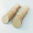 thumbnail image 2 of 100pcs Round Wood Piece DIY Wooden Piece DIY Wooden Slices Round Blank Wood Chips, 2 of 6