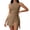 Brown, variant on Sleeveless Athletic Dress for Women, High Neck Tennis Romper with Built-In Shorts, Backless Golf Dress with Wrap Skirt for Active Lifestyle