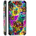 thumbnail image 1 of Compatible with TCL A2 Brushed Metal Texture Silver Guard Hybrid TPU Phone Case Cover (Pineapple Party), 1 of 1