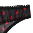 thumbnail image 4 of YueHuiYing Women's Panties: Hot Girl European Style Bow Lace Women's Sultry Lace-Up Low-Rise Crotchless Erotic Panties, 4 of 5