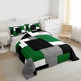 thumbnail image 3 of Castle Fairy Minimalist Square Queen Comforter Set,Vintage Geometric Bedding Comforter Set, 3 of 8