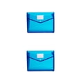 thumbnail image 2 of Monstrate Sobres de plástico grueso B5, carpetas de archivos de documentos con bolsillo para etiquetas, bolsa Tutorial con cierre a presión Azul 2piezas, 2 of 6