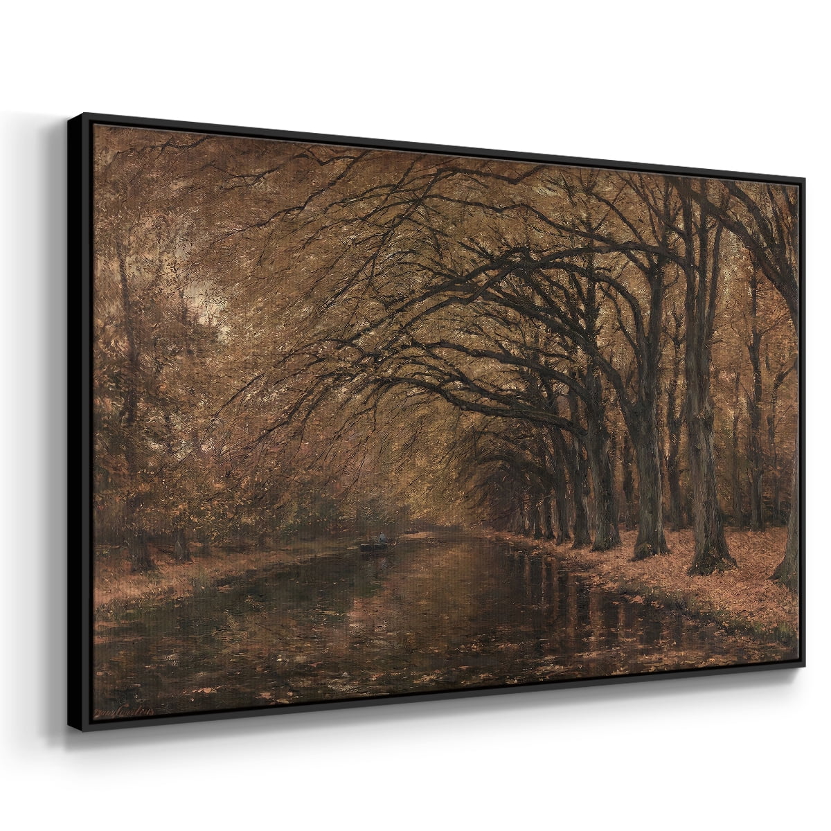 Vintage Landscape-CCCXXXII By Wexford Home Framed in Black Wood Gallery Wrapped Canvas 25 in. x 37 in.