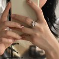 thumbnail image 4 of Milue Sweet Flower Ring for Women Adjustable Open Rings Female Aesthetic Finger Ring, 4 of 7