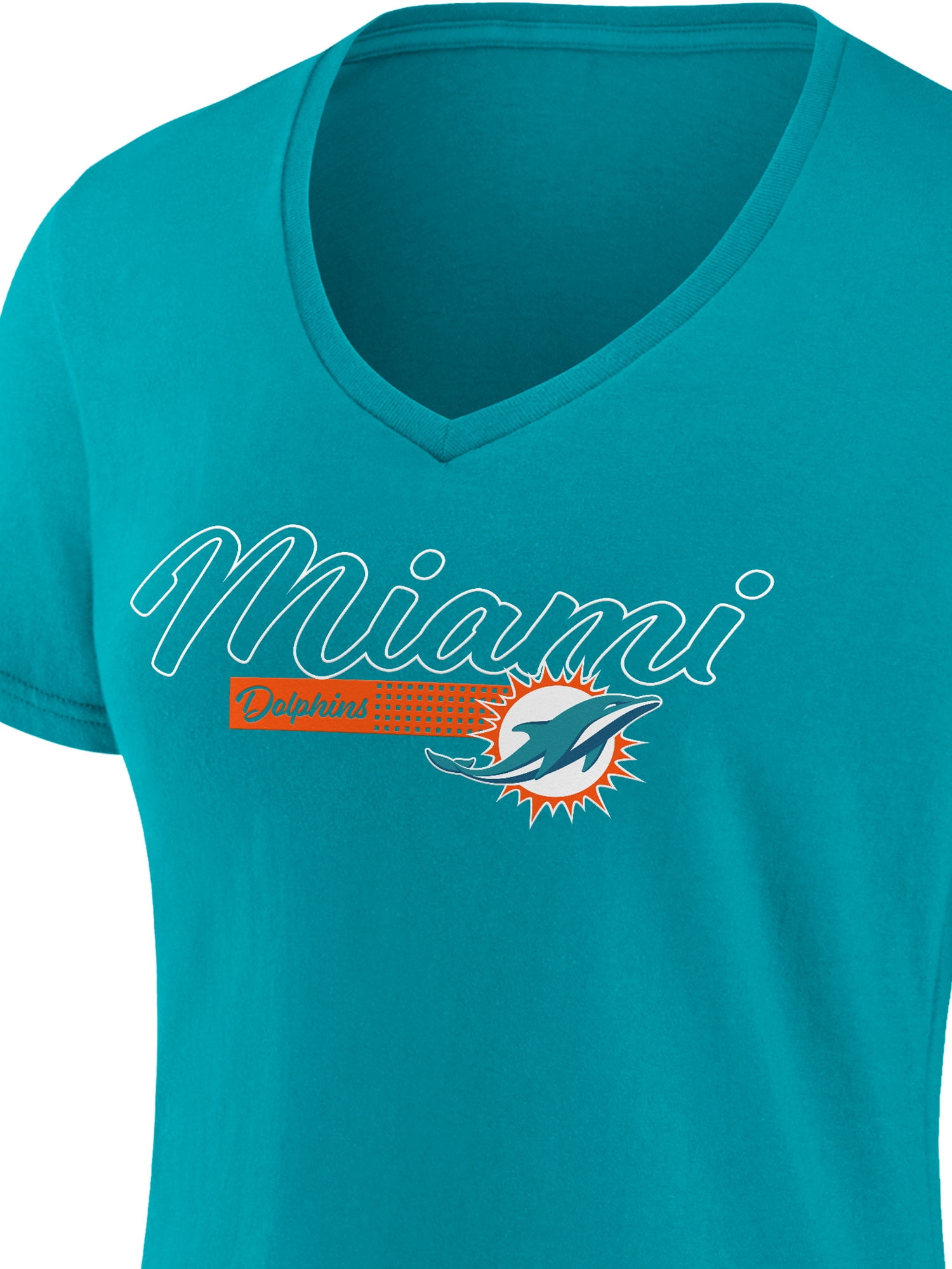 NFL Miami Dolphins Women's Cotton Green Short Sleeve T-Shirt
