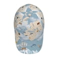thumbnail image 4 of Daiia Animals Travel World Map print Baseball Cap Men Women Golf Dad Hat Adjustable Original Classic Low Profile Hat Unconstructed Plain Cap, 4 of 9