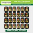 thumbnail image 3 of Freshware Meal Prep Containers [50 Pack] 1 Compartment with Lids, Food Storage Containers, Bento Box, BPA Free, Stackable, Microwave/Dishwasher/Freezer Safe (24 oz), 3 of 8